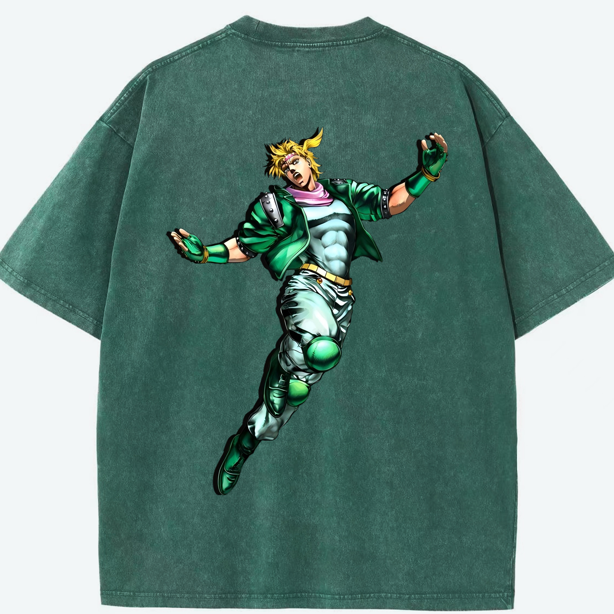 （画像用） ジョジョの奇妙な冒険 ディオ?ブランドー JoJo's Bizarre Adventure Dio Brando 綿100% ヴィンテージ風 半袖Tシャツ（背面プリント）